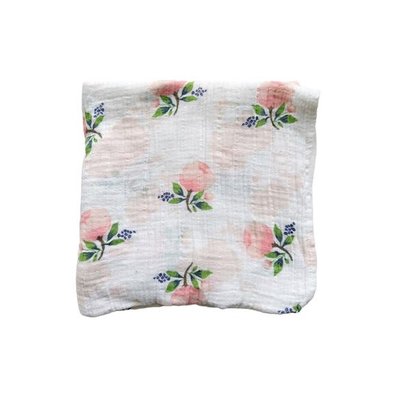 Little Unicorn Peony Floral Muslin Swaddle Blanket One Size - Picture 1 of 4